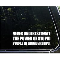 Never Underestimate The Power of Stupid People in Large Groups. - 9