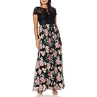 Adrianna Papell Women's Embroidered Long Dress