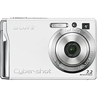 Sony Cybershot DSCW80 7.2MP Digital Camera with 3x Optical Zoom and Super Steady Shot (White)
