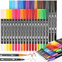 Dual Brush Marker Pens, 72 Colors Art Markers Set with Fine Tip and Brush  Tip for Kids Adult Coloring Book Bullet Journaling Note Taking Planner Hand  Lettering Calligraphy Drawing Art Supplies Kit