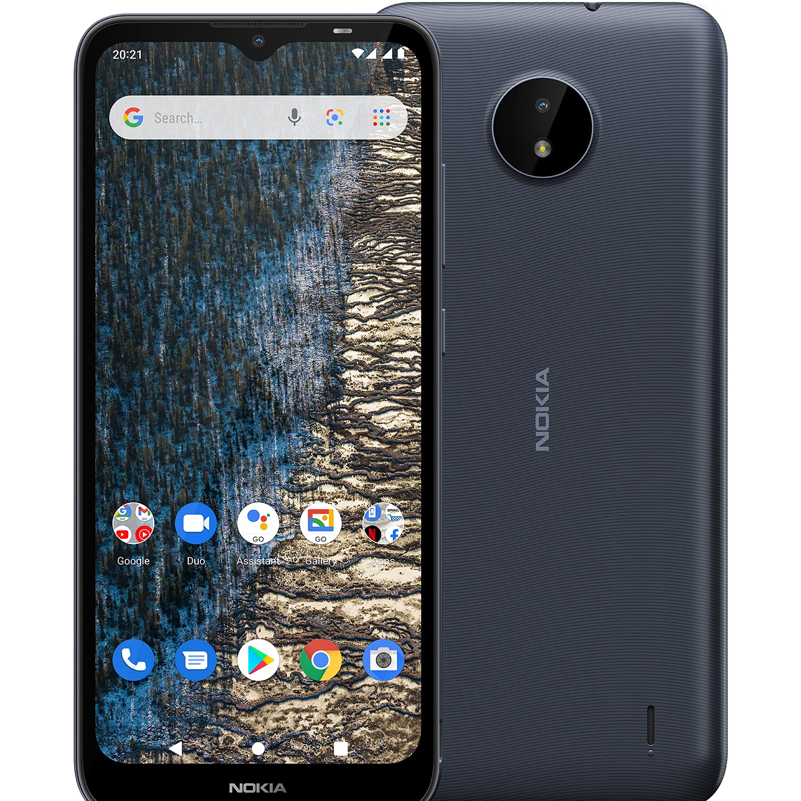 Nokia C20 | Android 11 (Go Edition) | 2-Day Battery | Dual SIM | 2/32GB | 6.52-Inch Screen | Dark Blue