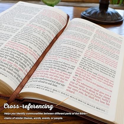 KJV Holy Bible, Giant Print Standard Size Faux Leather Red Letter Edition - Ribbon Marker, King James Version, Purple Two-tone