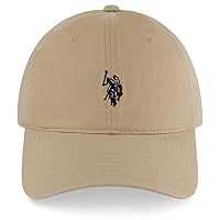 U.S. Polo Assn. Small Polo Pony Logo Baseball Hat, 100% Cotton, Adjustable Cap