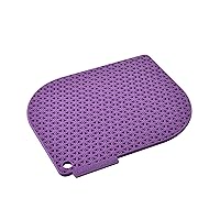 Charles Viancin - Honeycomb Silicone Pot Holder - Withstands Temperatures up to 220°C / 428°F - BPA-Free, Plastic Free, Food-Grade Silicone - Dishwasher Safe - Purple Hibiscus