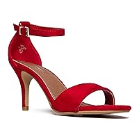 J. Adams Dove Ankle Strap Womens Heels, Stiletto Heels For Women Sexy - Open Toe Heels For Women - Strappy Heels, Wedding Shoes For Bride, Summer Heels and Bridal Shoes