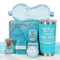Gifts for Women, Relaxing Spa Gift Basket Set, Bath and Body Care, Mothers Day Gifts, Christmas for Mom From Daughter Son Sister (Blue)