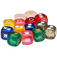 Renegade Game Studios Power Rangers: Heroes of The Grid Ranger Dice Set, 14 Translucent Dice, Ages 14+