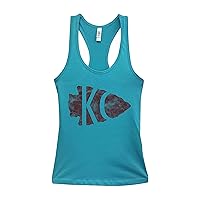 Vintage Womens Tank Tops Heart KC - Arrowhead Royaltee Football Shirts