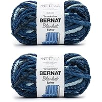 Bernat Blanket Extra Chunky Chenile Acrylic Yarn - 2 Pack