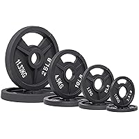BalanceFrom Cast Iron Olympic 2-Inch Plate Weight Plate for Strength Training and Weightlifting, Multiple Options, Multiple Packages