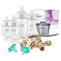 Philips AVENT Natural Baby Bottle with Natural Response Nipple, Essentials Baby Gift Set, SCD839/02