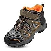 YESKIS Kids Trail Running Shoes Boys Hiking Shoes Girls Hiking Boots Tennis Outdoor Slip Resistant Comfortable Sneakers Little Big Kid