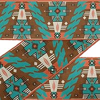 Brown Aztec Southwestern Ribbon Trim Tape Fabric Laces for Crafts Printed Dupion Trim by 9 Yard Sewing Accessories 2 Inches