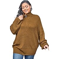 DEARCASE Women 2022 Plus Size Casual Sweater Long Sleeve Loose Fall Knit Pullover