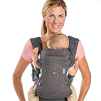 Infantino Flip Advanced 4-in-1 Carrier - Ergonomic, convertible, face-in and face-out front and back carry for newborns and older babies 8-32 lbs