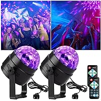 Party Lights,UV Black Lights for Glow Party with Remote Control, Disco Ball Strobe Lamp 7 Modes Stage Light for Christmas Home Room Dance Party Parties Birthday,2 pcs