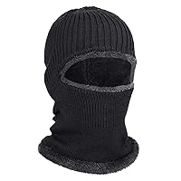 Ski Mask for Men Winter Knitted Full Face Mask Balaclava Hats 1 Hole Ski Mask Fleece for Men Women Winter Favors