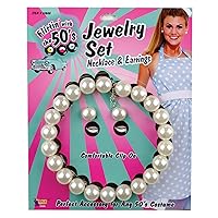 Forum Novelties Morris Costumes PEARL NECKLACE AND EARRINGS