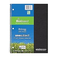 Roaring Spring Environotes BioBased Notebook, 1-Subject, Medium/College Rule, Randomly Assorted Earthtone Cover, (70) 11 x 8.5 Sheets