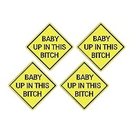 Rogue River Tactical 4X Baby Up in This Bitch Sticker Funny Auto Decal Bumper Vehicle Safety Sticker Sign for Car Truck SUV