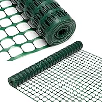 DOEWORKS Safety Fence, 4 x 100 FT Green Plastic Mesh Fence Roll Barrier Netting for Construction Fencing Animal Fencing Garden Fencing and Event Fencing