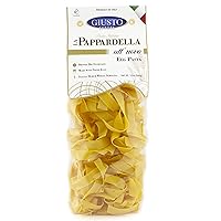 Giusto Sapore Classic Pappardelle All'Uovo Italian Egg Pasta Nest - 340g - Premium Bronze Drawn Durum Wheat Semolina Gourmet Pasta Noodles - Imported from Italy and Family Owned (Pappardella, 1 Pack)
