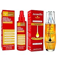Premium Argan Oil Hair Treatment and Leave-in Mask & Hydrating Conditioner Spray Bundle - Professional Grade Hydration and Damage Repair for Dry or Damaged Hair