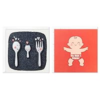 Good Mail Pack of 2 Baby Shower Cards (Spork, Made a Human)
