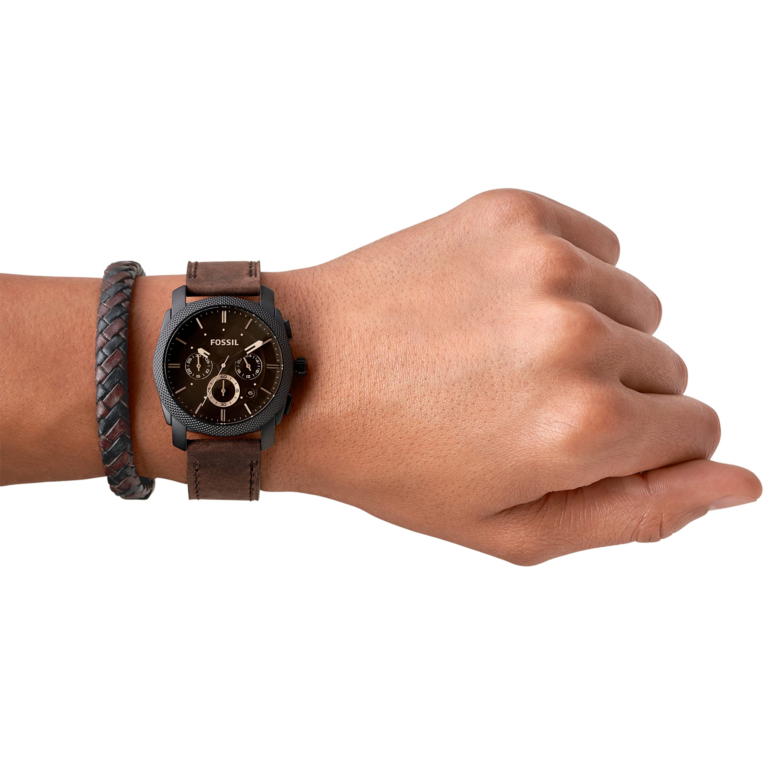 Fossil Townsman Leather Strap Watch & Bracelet Gift Set | H.Samuel