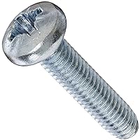 Steel Thread Rolling Screw for Metal, Zinc Plated, Pan Head, Pozi Drive, Metric, M6-1.0 Thread Size, 25 mm Length (Pack of 50)