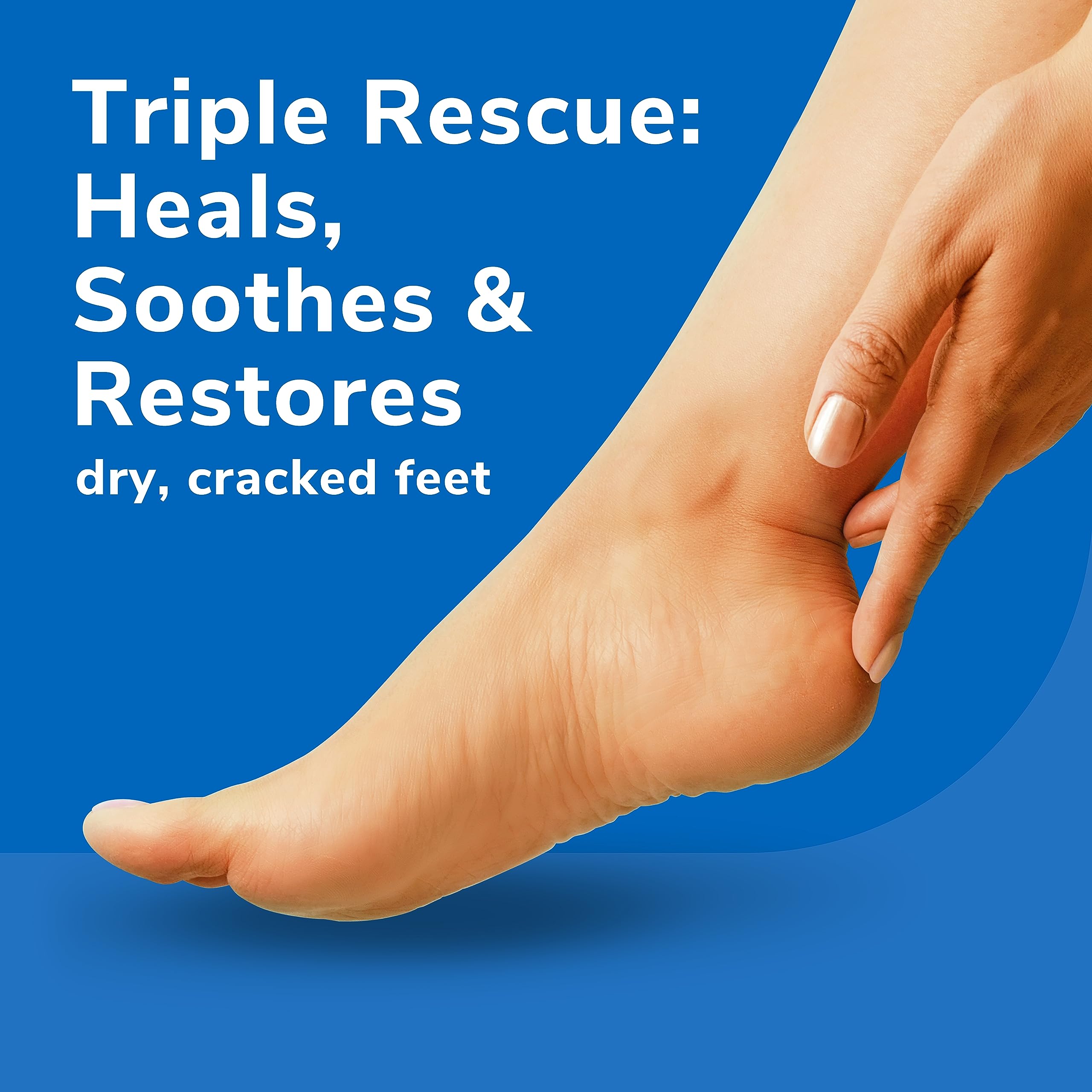 Dr. Scholl's Severe Cracked Heel Repair Restoring Balm 2.5oz & Dry, Cracked Foot Repair Ultra-Hydrating Foot Cream 3.5 oz