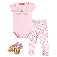 Little Treasure Unisex Baby Cotton Bodysuit, Pant and Shoe Set