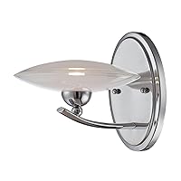 LS-16561 Wall Sconce with Frosted Glass Shades, Chrome Finish