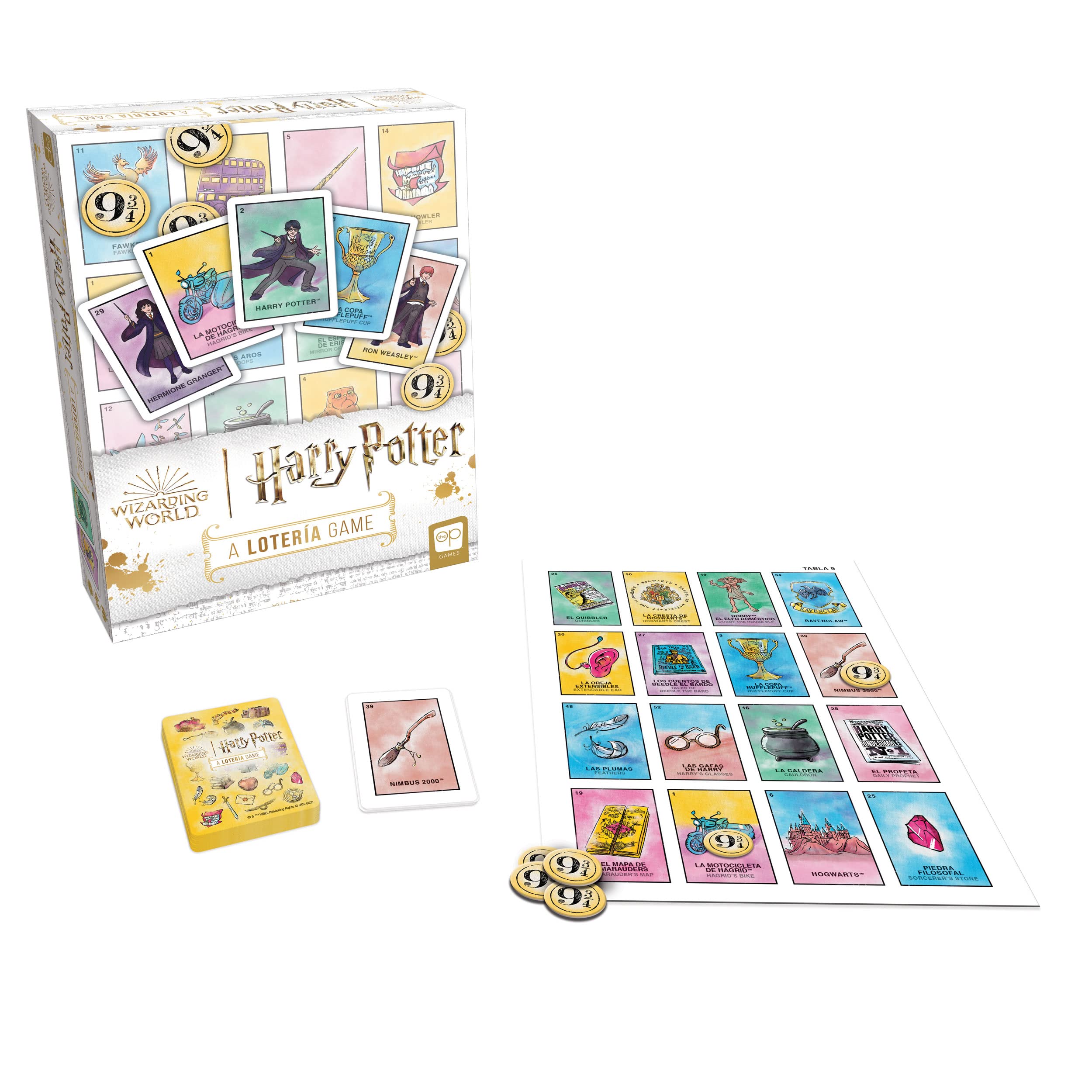 Harry Potter Loteria | Traditional Loteria Mexicana Game of Chance | Bingo Style Game Featuring Custom Artwork & Illustrations from Harry Potter Films | Inspired by Spanish Words & Mexican Culture