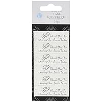 Darice 1405-23 24Piece, Heart Favor Tags, White