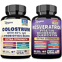 Colostrum 8-in-1 and Resveratrol 14-in-1 Supplement Bundle