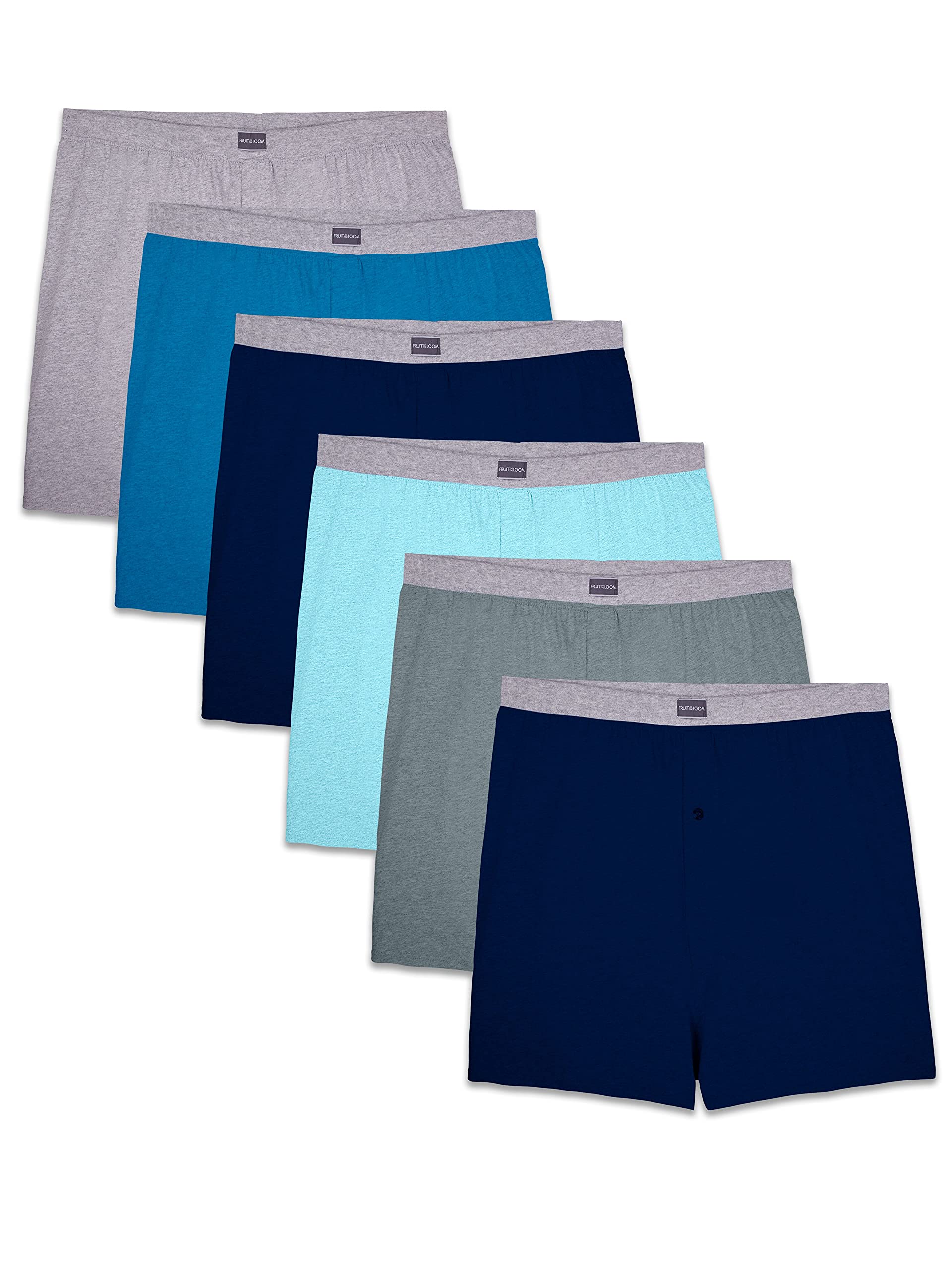 Fruit of the Loom Men's Tag-Free Boxer Shorts (Knit & Woven)