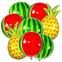 Giant, 32 Inch Pineapple Balloons - Pineapple Party Decorations | Watermelon Balloons for Watermelon Party Decorations - 22 Inch, Pack of 6 | Fruit Balloons for Twotti Fruity Birthday Decorations