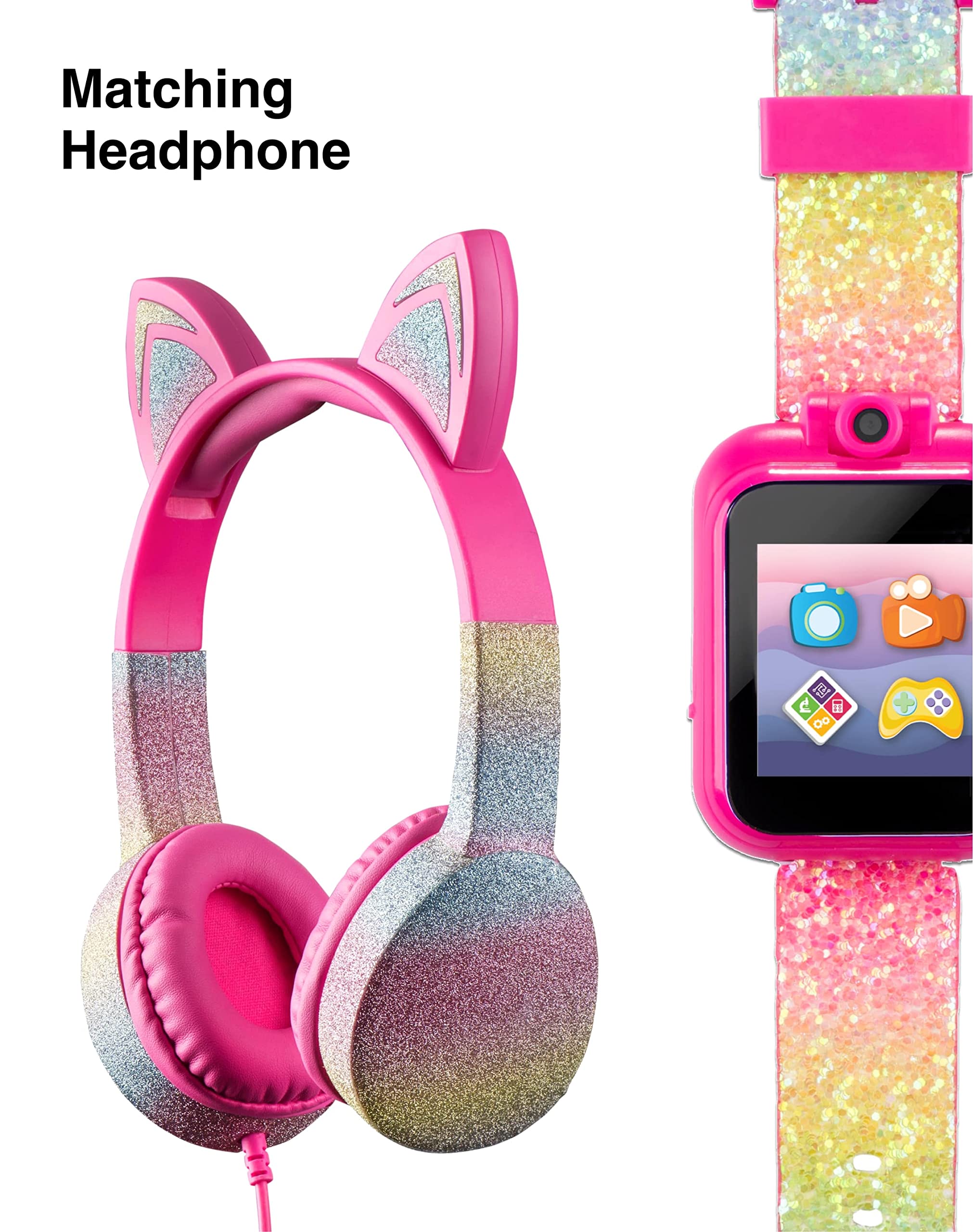 PlayZoom Kids Smartwatch 2 with Headphones Featuring a Swivel Selfie Camera, STEM Learning, 20+ Games, Audio Bedtime Stories, Store Music for Kids Toddlers Boys Girls