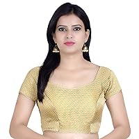 Chandrakala for Mom,Readymade Blouses for Women,Readymade Gold, Small (B106GOL2)