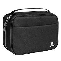 pack all Electronic Organizer Plus, Larger Capcity Cable Organizer Bag, Shockproof Carrying Case, Portable Cord Travel Organizer Storage Bag for Cables, Chargers, Phones, USB, SD Cards(Black)