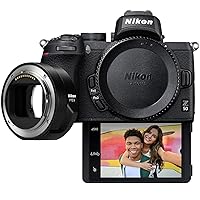 Nikon Z50 Compact Mirrorless Digital Camera with Flip Under Selfie/Vlogger LCD, Body with Nikon Mount Adapter FTZ II