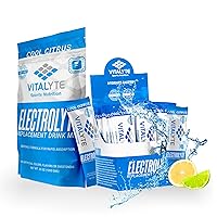 Vitalyte Electrolyte Powder Drink Mix Bundle, 1 Standup Pouch + 25 Count Packet, Gluten Free Post Workout Powder Drink Mix, Cool Citrus Flavor