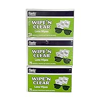 Wipe'N Clear Lens Wipes, 3 X 75 Count
