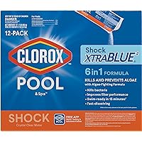 Clorox® Pool&Spa™ Shock XTRABLUE®2, Kills Bacteria & Algae in Swimming Pools, Swim-Ready in 15 Minutes, (12-Pack)