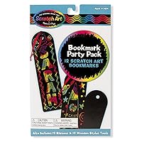 Melissa & Doug Scratch Art Bookmark Party Pack Activity Kit - 12 Bookmarks