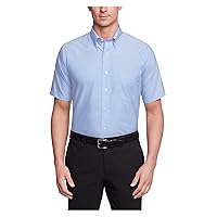 Van Heusen Men's Dress Shirt Short Sleeve Oxford Solid