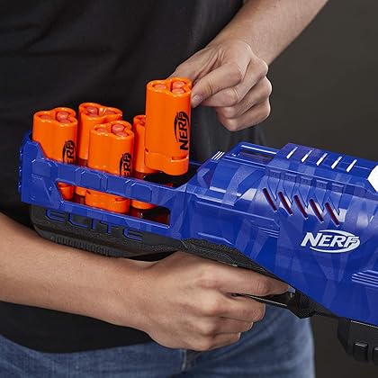 Trilogy DS-15 Nerf N-Strike Elite Toy Blaster with 15 Official Nerf Elite Darts and 5 Shells – for Children, Teens, Adults