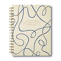 Compendium Spiral Notebook - The map to where she’s going is written on her heart. — A Designer Spiral Notebook with 192 Lined Pages, College Ruled, 7.5”W x 9.25”H