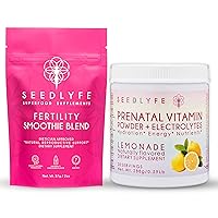 Female Fertility Bundle with Prenatal Vitamin Powder – Natural Prenatal Vitamins and Smoothie Mix for Reproductive Support - Fertility Support for Egg Quality and Body Preparation for Pregnancy